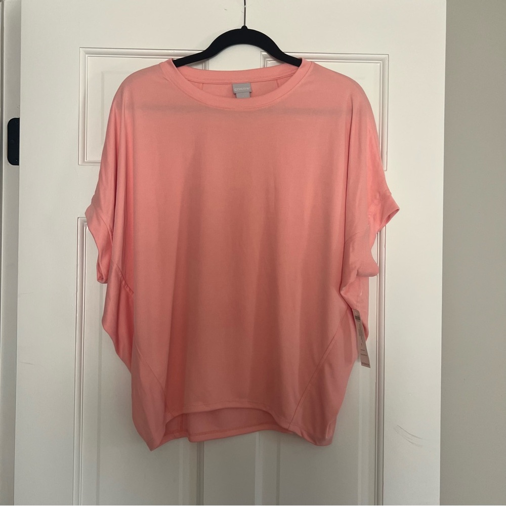 Chico's Relaxed Dolman Sleeve Top in Coral Pink